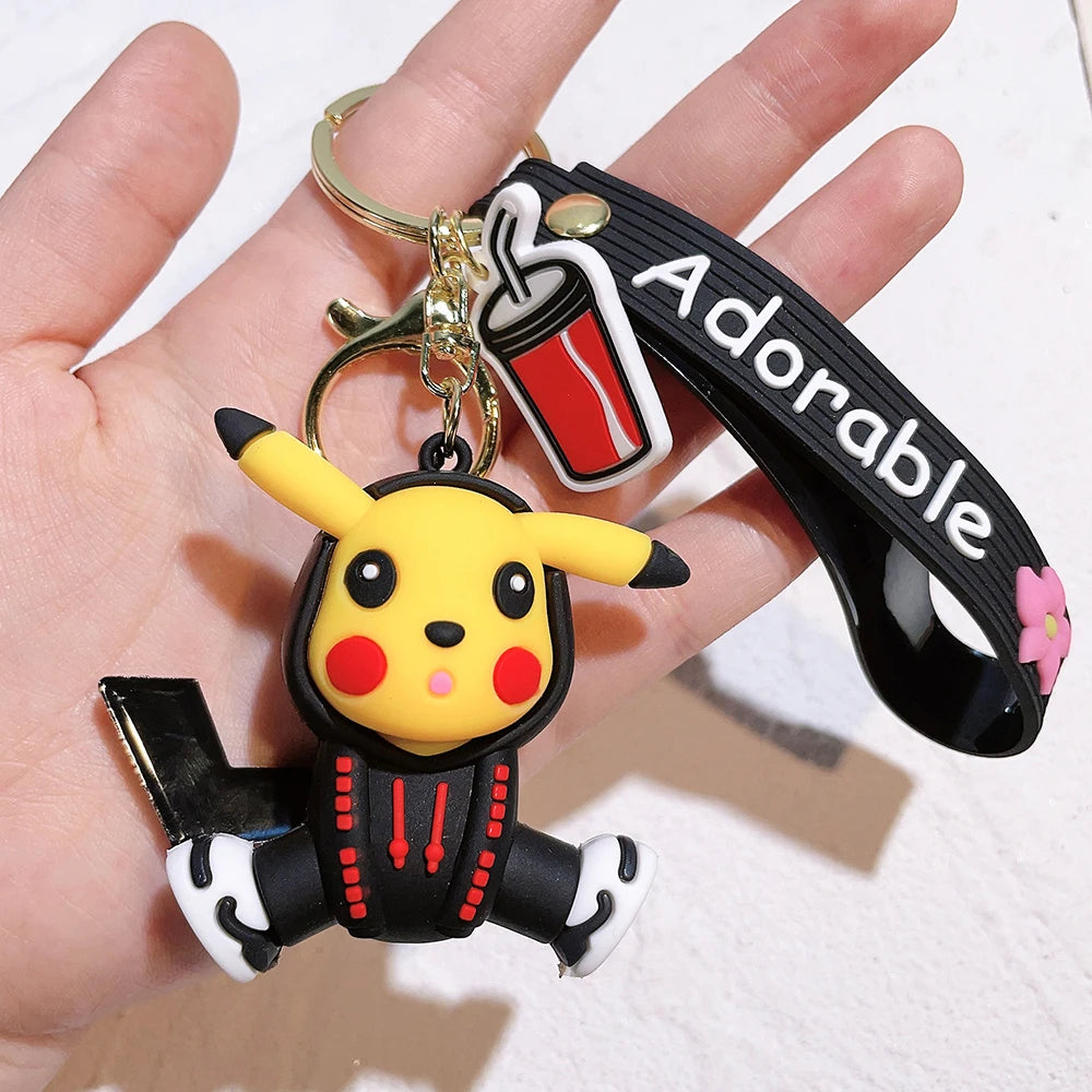 Pokémon Keychain 2025 – Pikachu, Psyduck, Gengar & More Cartoon Figures 🎒✨