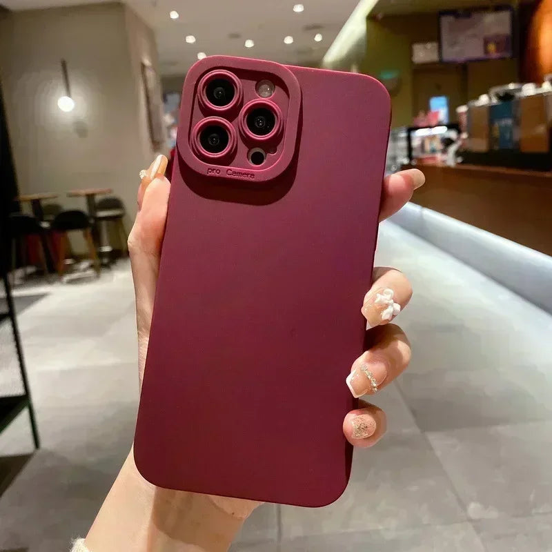 Black Armor – Premium Shockproof Silicone Case (LensGuard Edition)