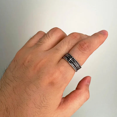 Jarl’s Silver Night – Viking Silver Ring ⚔️🌙