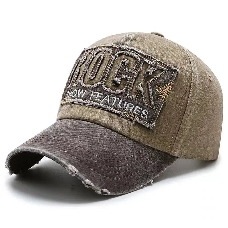 High-Quality "ROCK" Embroidery Cotton Baseball Cap | Unisex Snapback Sun Hat