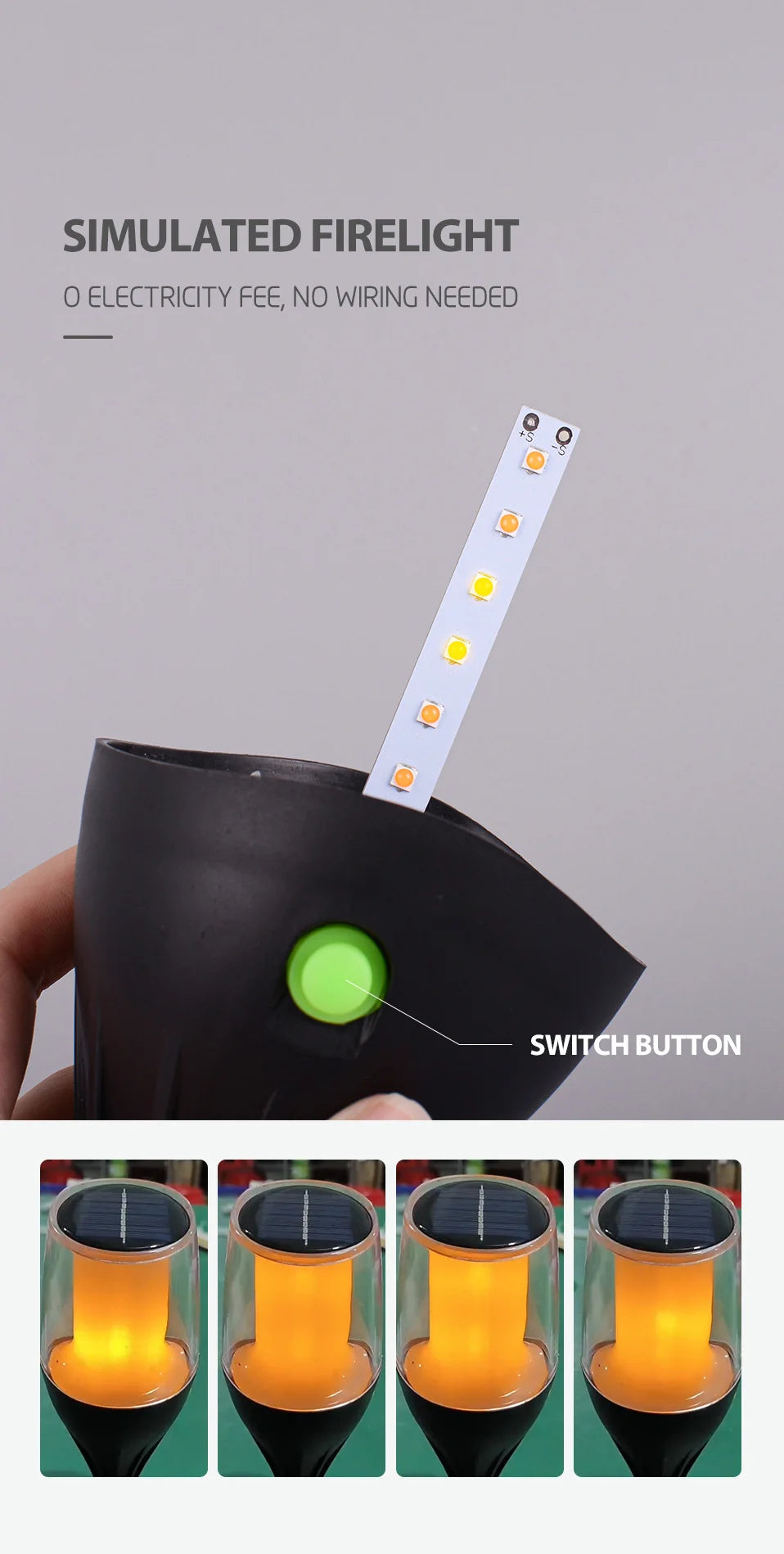 Luxury Solar Garden Lamp LED Waterproof Outdoor Path Light