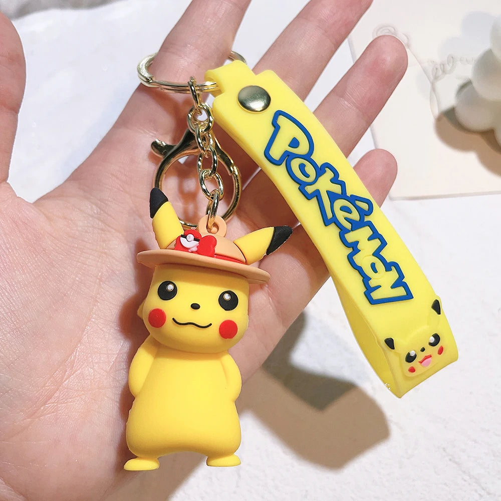 Pokémon Keychain 2025 – Pikachu, Psyduck, Gengar & More Cartoon Figures 🎒✨