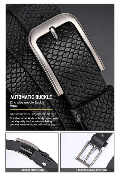 Trendsetter Men's Belt 🔥 PU Leather w/ Alloy Buckle - Business &amp; Casual Strap