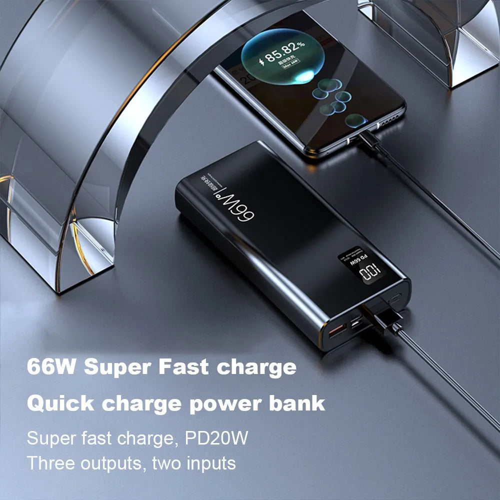 20000mAh Fast Charge Power Bank – 2 USB External Battery for Phones & Tablets 🔋📱