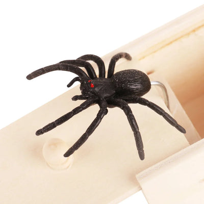Trick Spider Wooden Scare Box – 1-10 PCS | Funny Hidden Prank Toy 🕷️🎁