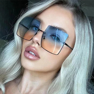 LUXE Oversized Square Sunglasses 😎 Designer Retro Frames