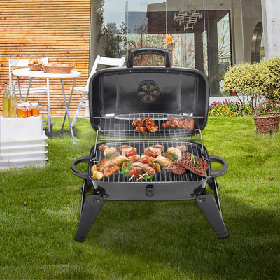 Portable Charcoal Grill BBQ for Outdoor Patio, 68cm W x 34cm D x 36cm H