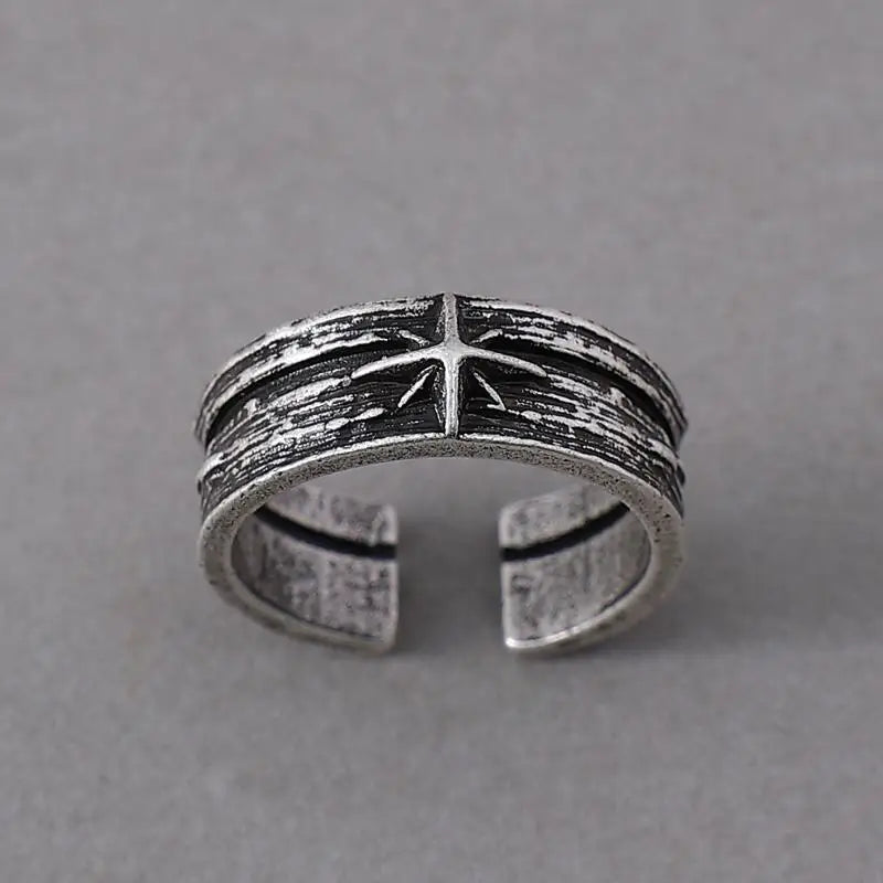 Jarl’s Silver Night – Viking Silver Ring ⚔️🌙