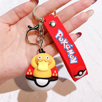 Pokémon Keychain 2025 – Pikachu, Psyduck, Gengar & More Cartoon Figures 🎒✨