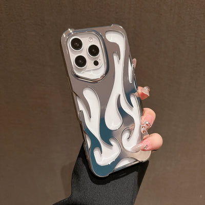 3D FLAME Phone Case 🔥 Matte Shockproof – Fits iPhone 16/15/14 Pro Max