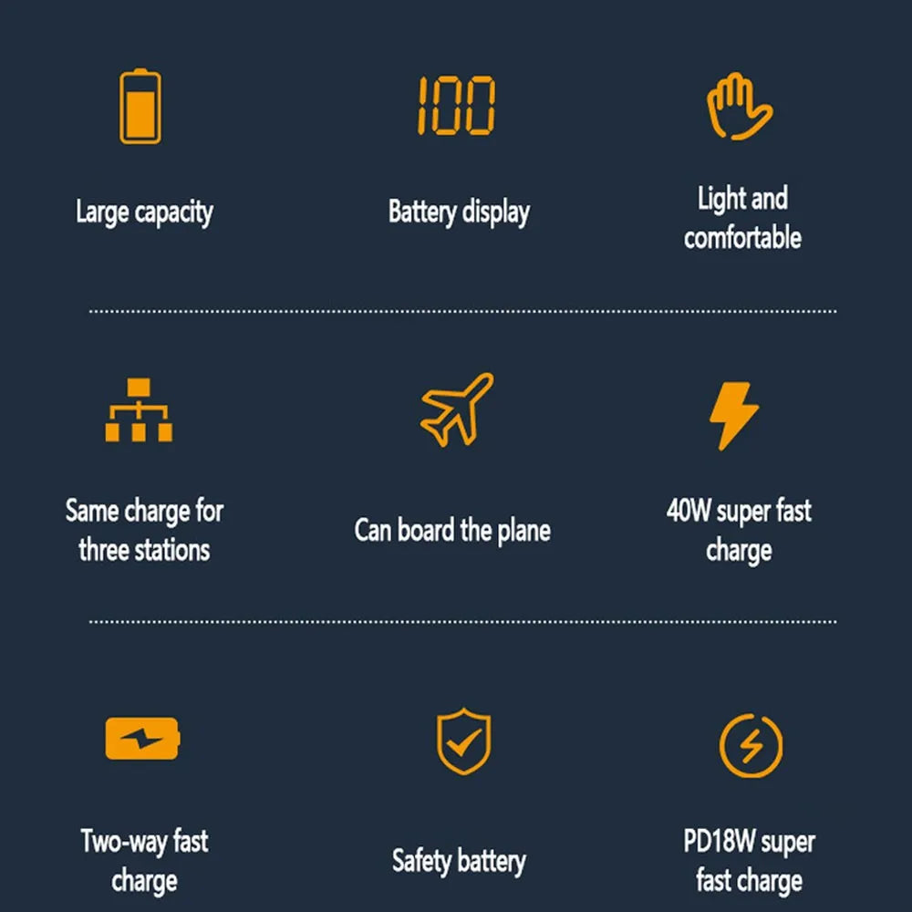 20000mAh Fast Charge Power Bank – 2 USB External Battery for Phones & Tablets 🔋📱