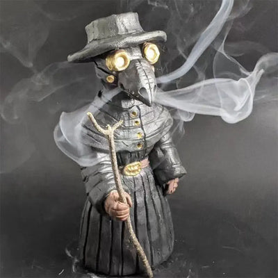Plague Doctor Incense Burner – Mini Crow Statue