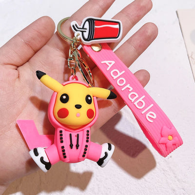 Pokémon Keychain 2025 – Pikachu, Psyduck, Gengar & More Cartoon Figures 🎒✨