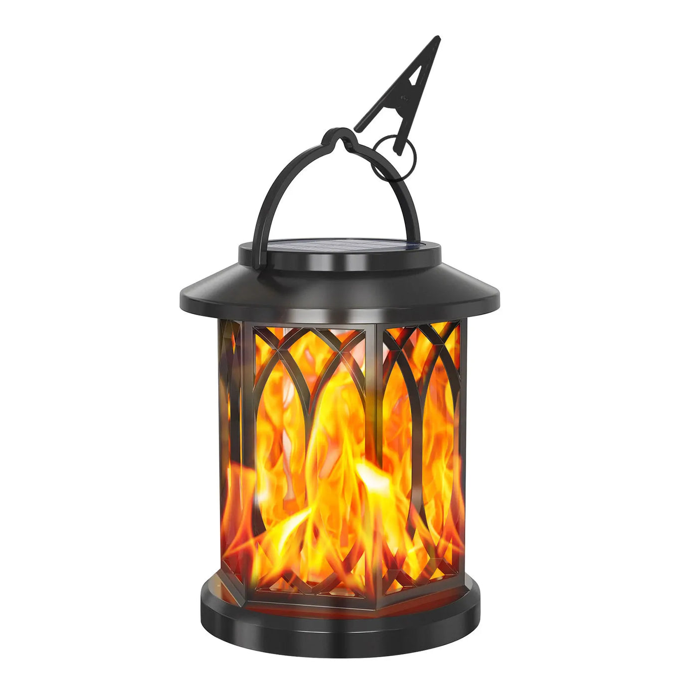 Solar Flickering Flame Lantern - Outdoor Hanging Lights for Garden, Patio & Pathway