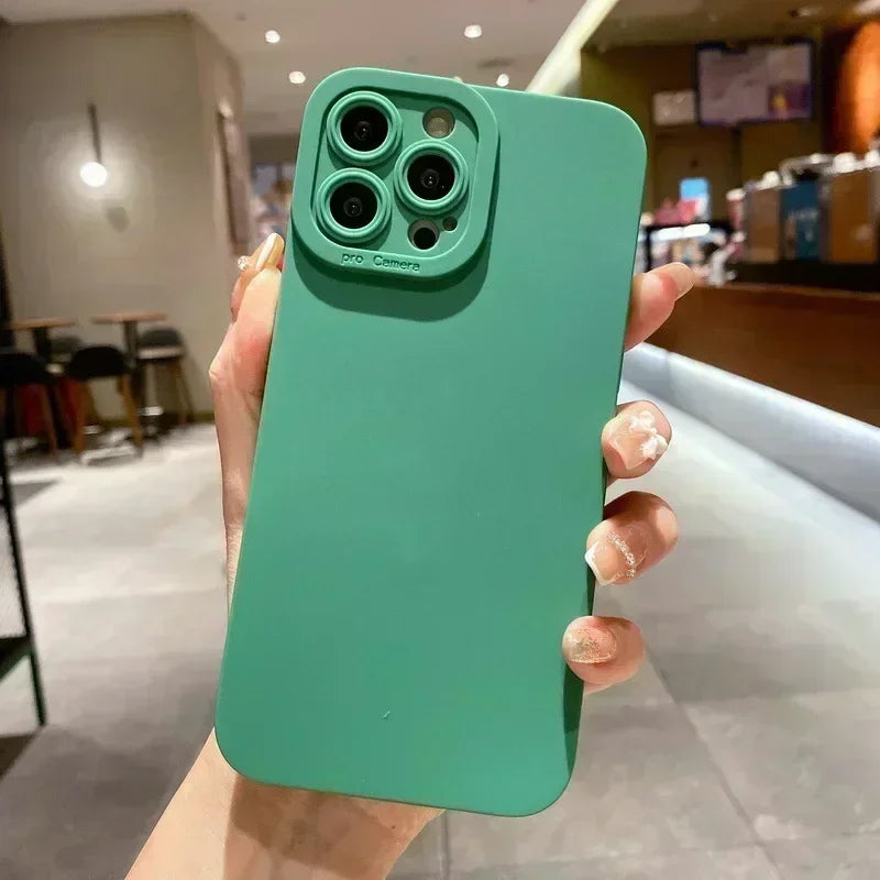 Black Armor – Premium Shockproof Silicone Case (LensGuard Edition)