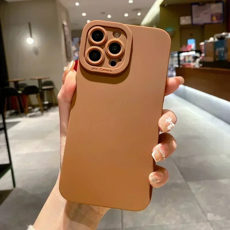 Black Armor – Premium Shockproof Silicone Case (LensGuard Edition)
