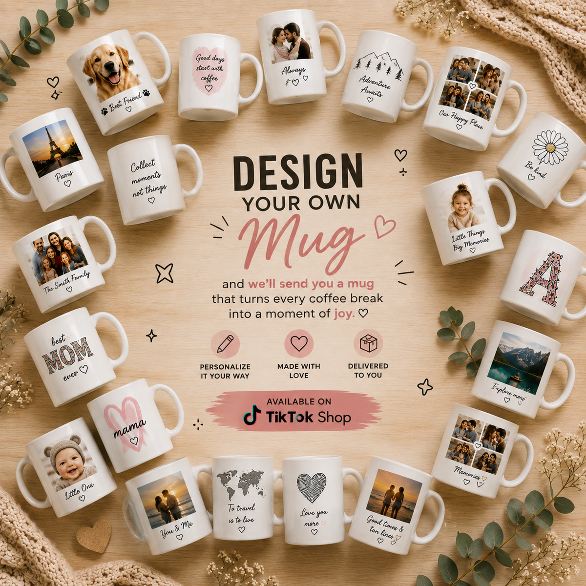 PERSONALISED MUG – YOUR PHOTO, YOUR TEXT, YOUR DESIGN