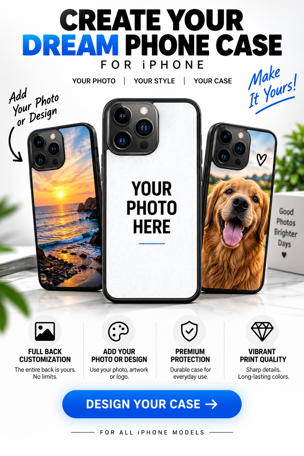Personalised iPhone Case – Custom Photo & Text Phone Case | iPhone 14, 15 & 16