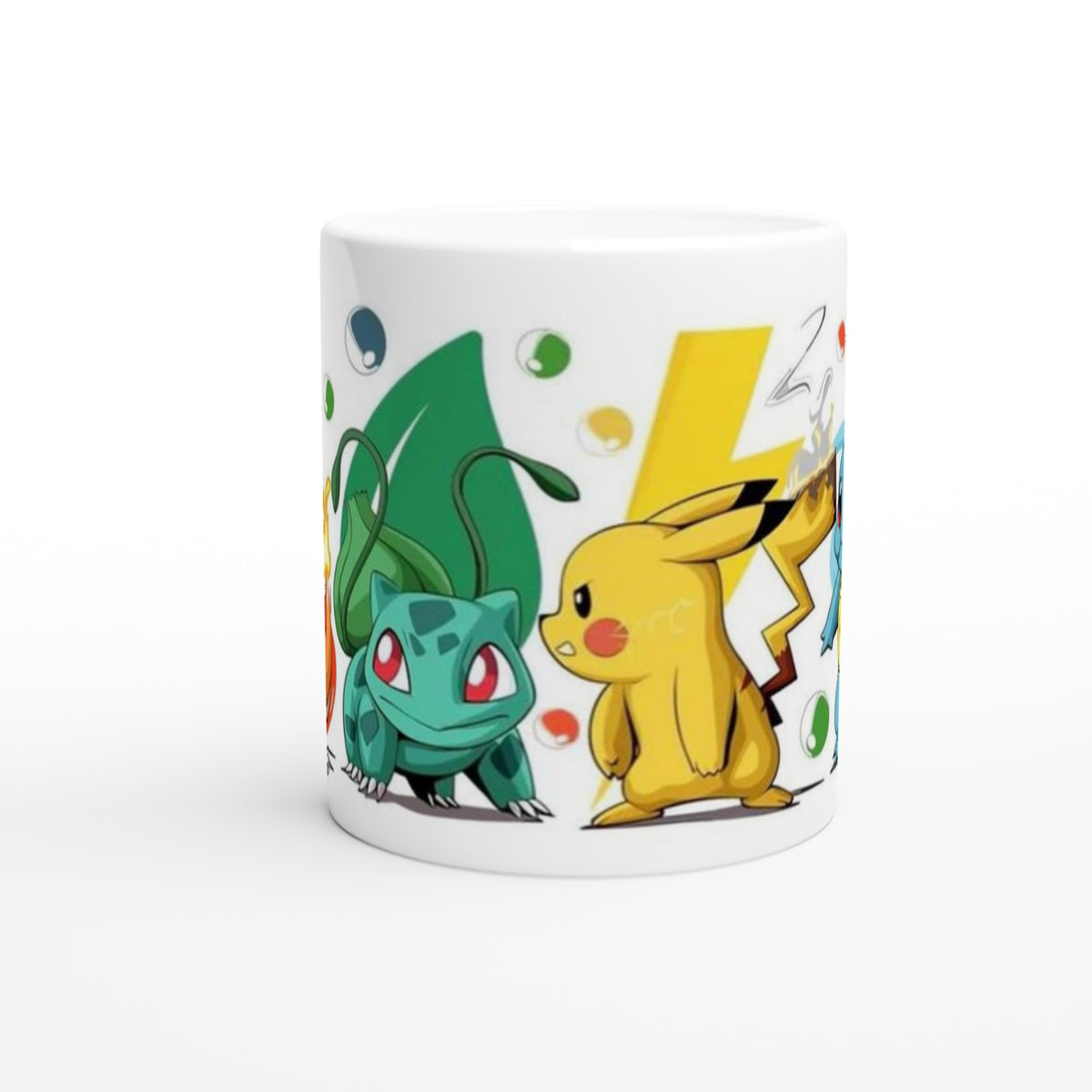 Pokémon Classic Team Ceramic Mug 11oz – Pikachu, Charmander, Bulbasaur & Squirtle