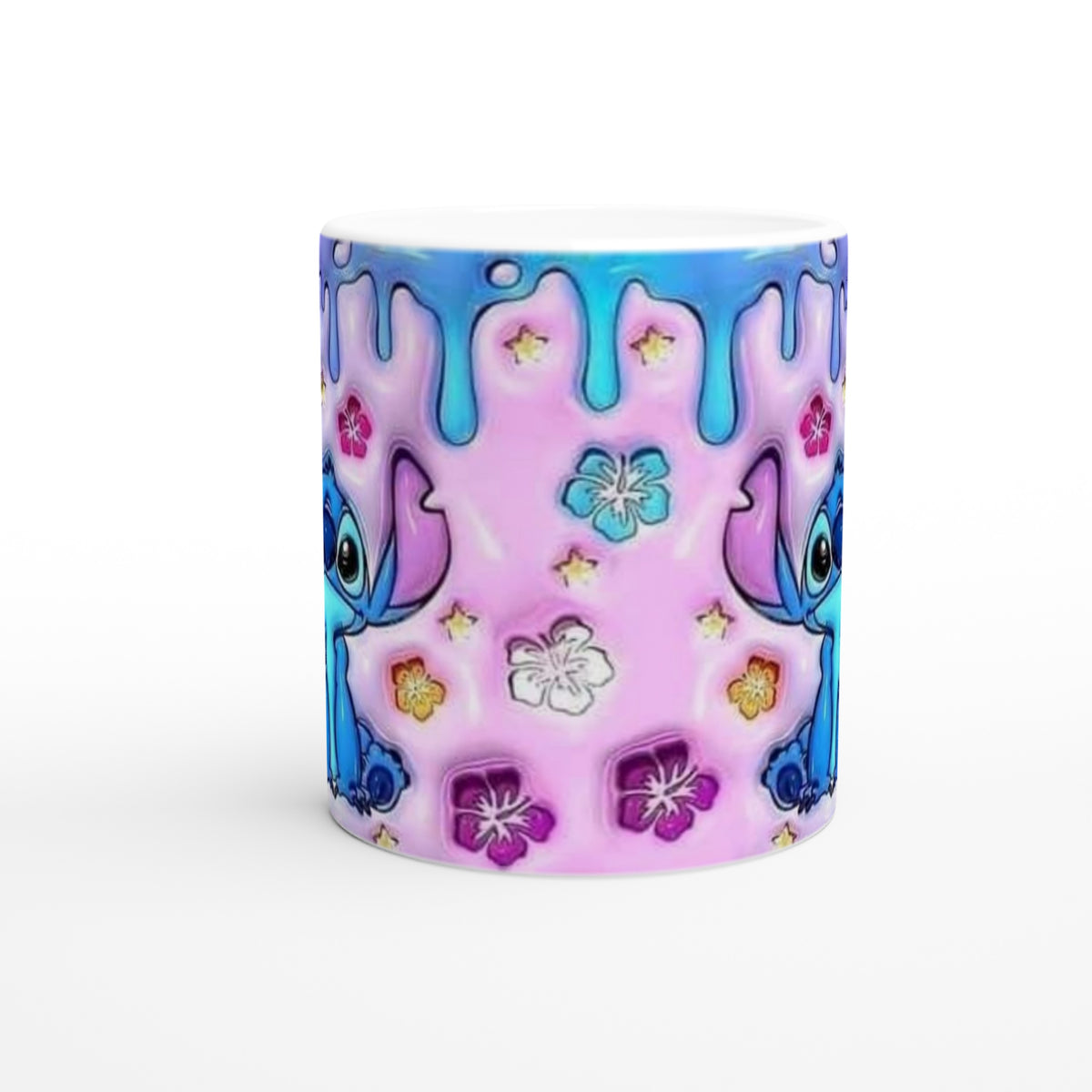 Cute Blue Cartoon Creature, Pastel Fantasy Design, Coffee Mug 11oz