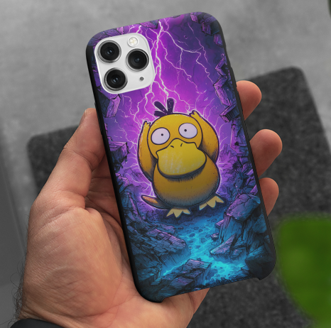 Aqua Psyduck Armor Case – Galaxy S23 / S23+, S24 / S24+ / S24 Ultra / S24 FE, S25 / S25+ / S25 Ultra