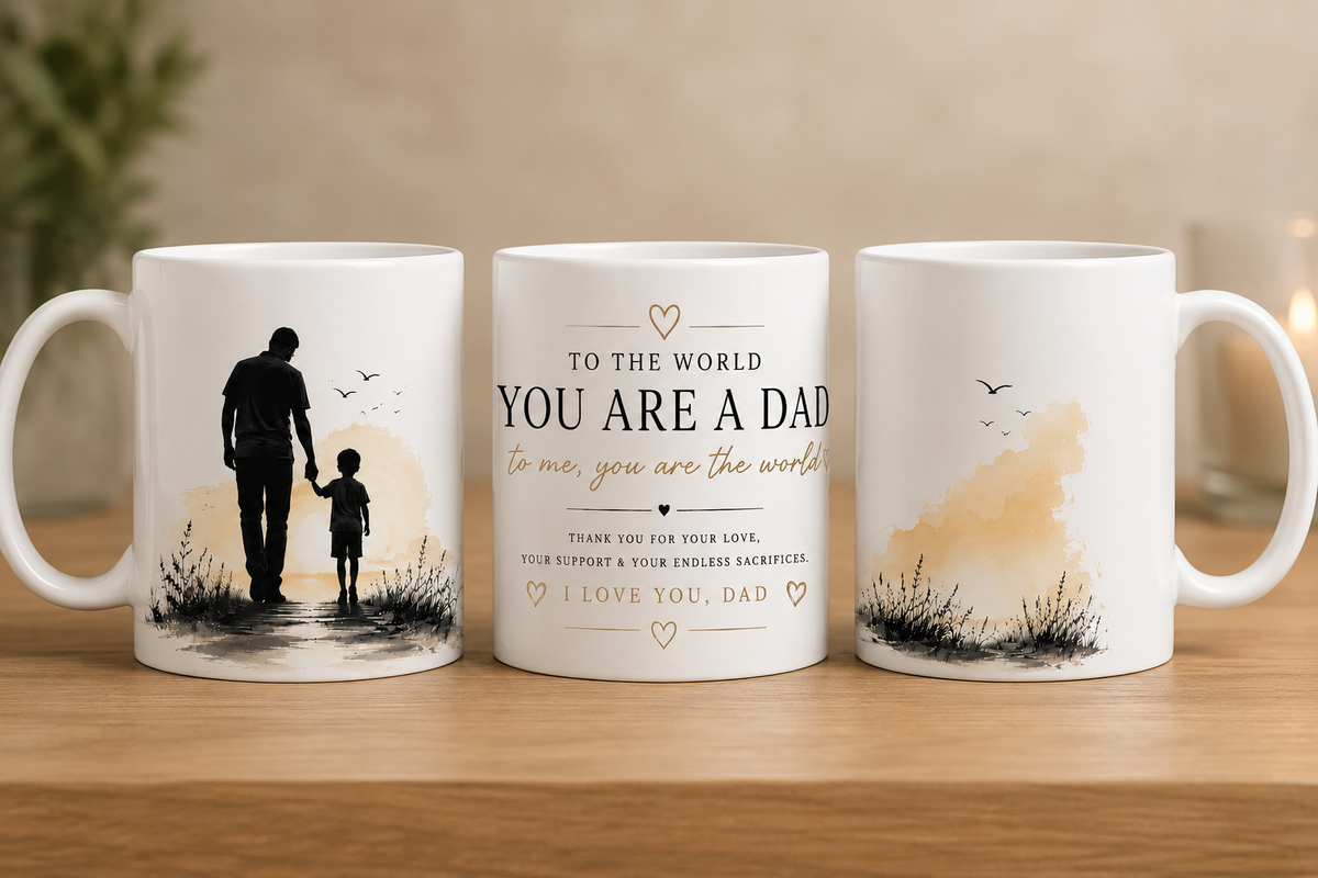 Father's Day Mug - To The World You Are A Dad, To Me You Are The World | Gift For Dad | Best Dad Ever Mug