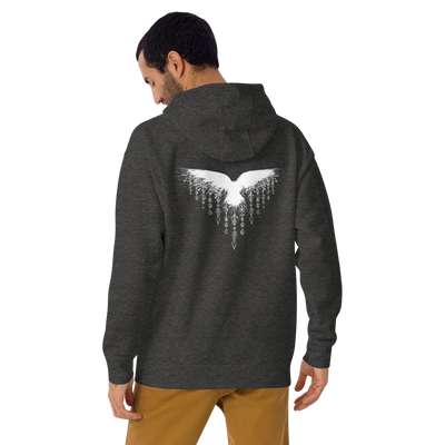 Raven with runes Mens Hoodie