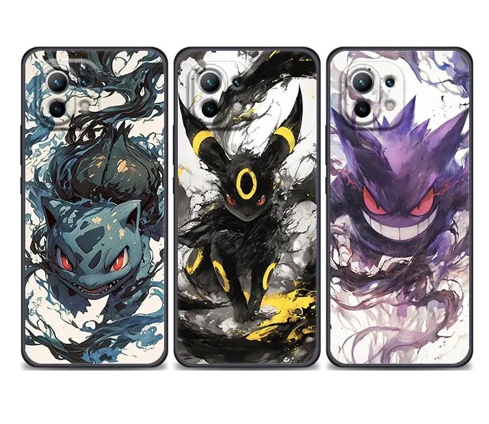 Xiaomi & POCO Pokémon Phone Case – Bulbasaur, Umbreon, Gengar | Shockproof Soft Cover for Xiaomi & POCO (15 Ultra / 11T / 12T / 13T / 14T Pro / 11 Lite / POCO X7 / M7 / F7 Pro / F5 / F6 / M6 / X3 / X5 / X6)